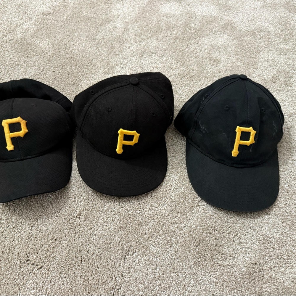 3 Pittsburgh Pirates Boys Baseball Hats